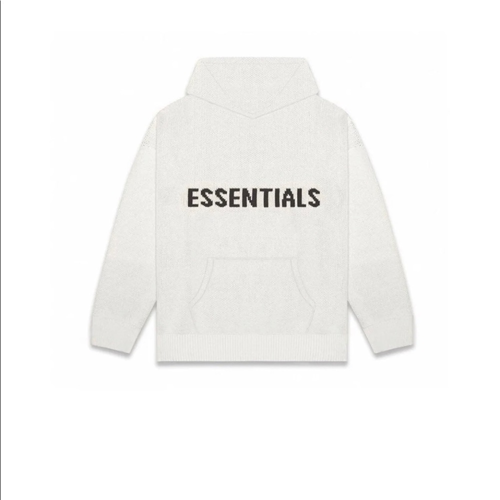 Fear of God essentials knit hoodie oatmeal